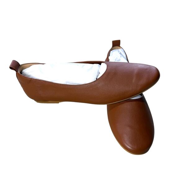Quince Italian Leather Glove Ballet Flat Cognac 9.5 New - Picture 7 of 10